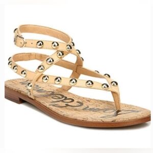 Sam Edelman Beige Studded Sandals
